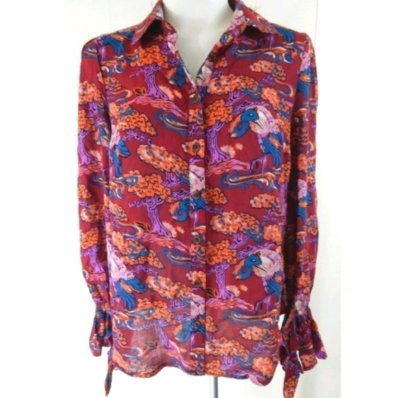 Anthropologie Multicolor Button Down Shirt - Picture 2 of 4